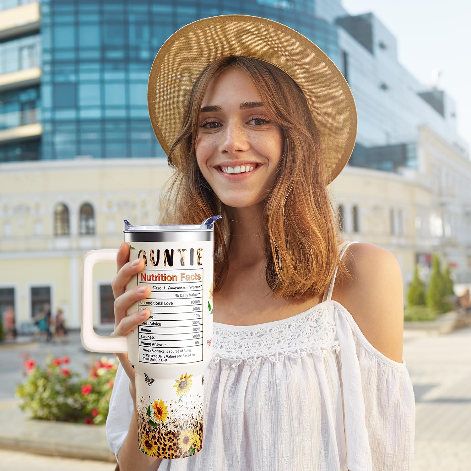 Best Aunt Ever Gifts from Niece Nephew 40oz Aunt Tumbler with Handle Auntie Cup Birthday Gift Presents for Aunts - Image 7