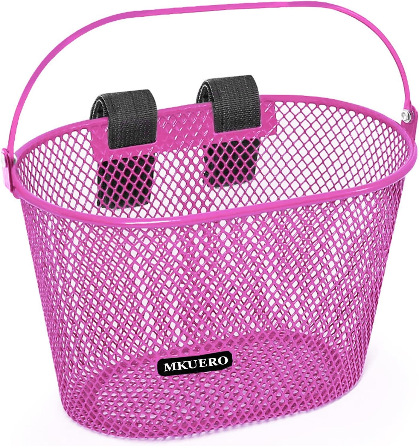 Mkuero Kids Bike Basket, Bicycle Basket for Boy and Girl, Waterproof Metal Wire Children's