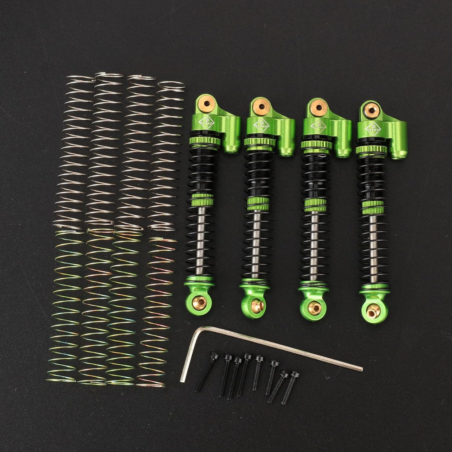 AX24 Shocks 57 MM Oil-Filled Shocks Long Travel Shocks Absorber For Axial AX24 Upgrade Parts AXI00003 1/24 RC Crawler