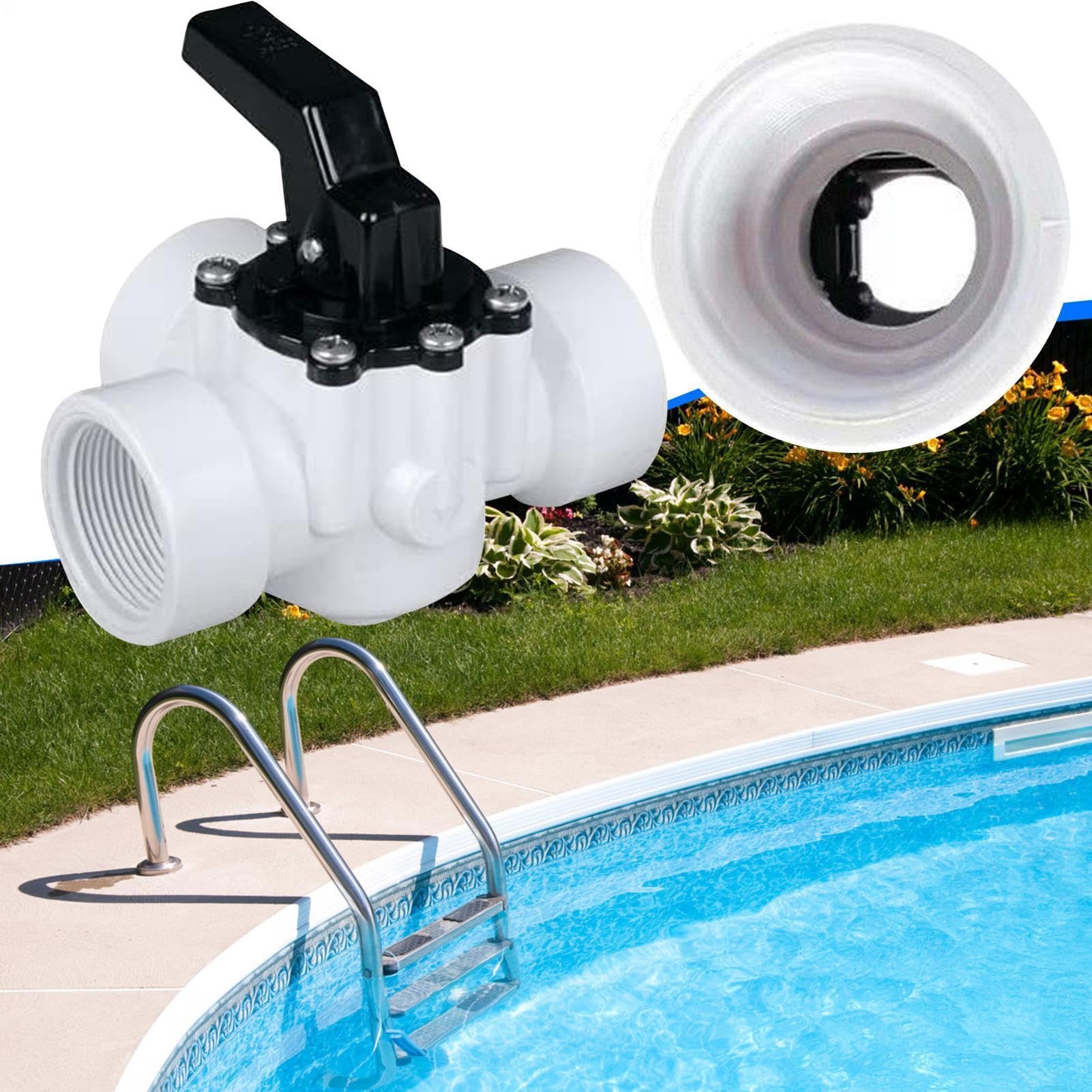 Verificare la valvola, deviatore valvola per piscina, deviatore, tubo della valvola, connettore adattatore | Adattatore splitter a 3 vie di ricambio con manico per spa, casa, giardino, cortile, giardino