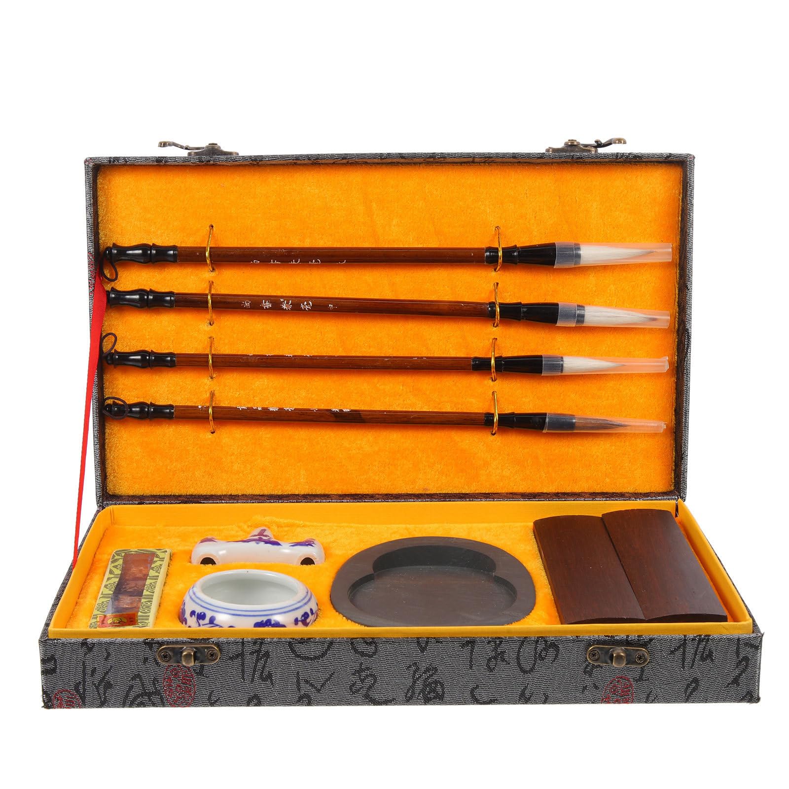 COLLBATH Kit de Caligrafía Plumillas Caligrafia, Pincel de Madera Portátil y Resistente para Practicar Escritura y Pintura, Adecuado para Estudiantes
