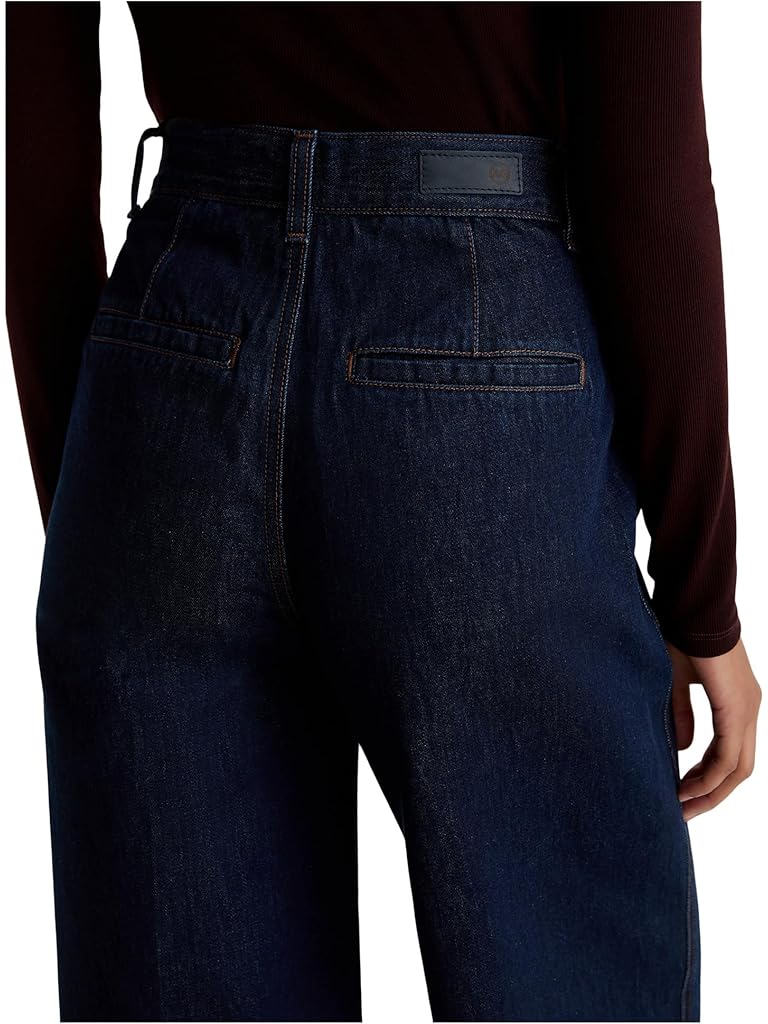 Navy AG Deven Ultra High Rise Wide Leg Trouser