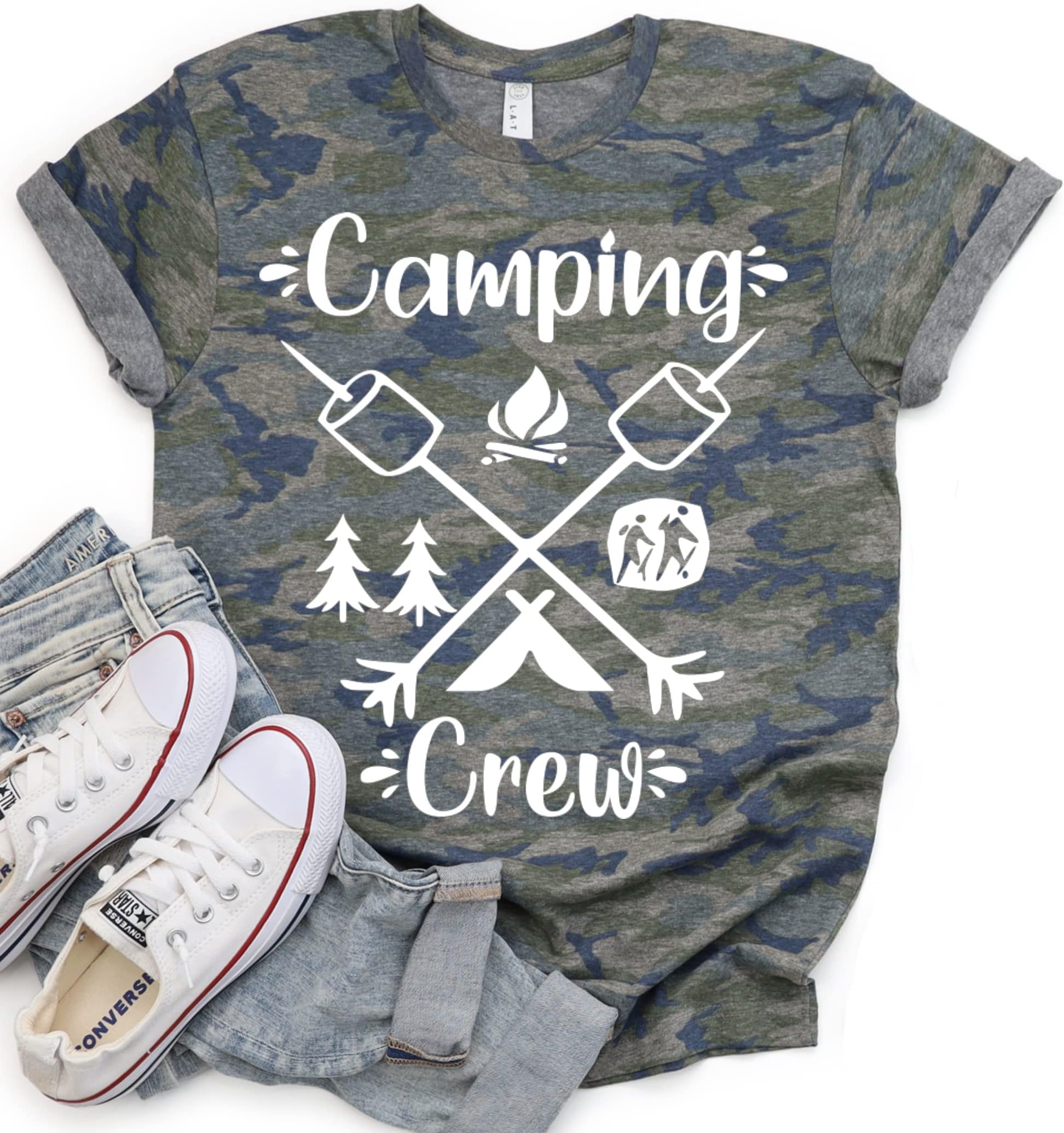 Camping Shirts, Camping Crew T-shirts, Matching Family Camp Shirts, Happy Camper T-Shirt, Kids Camping T-Shirt, Happy Camper t-shirt for Men, Matching Camping Tee