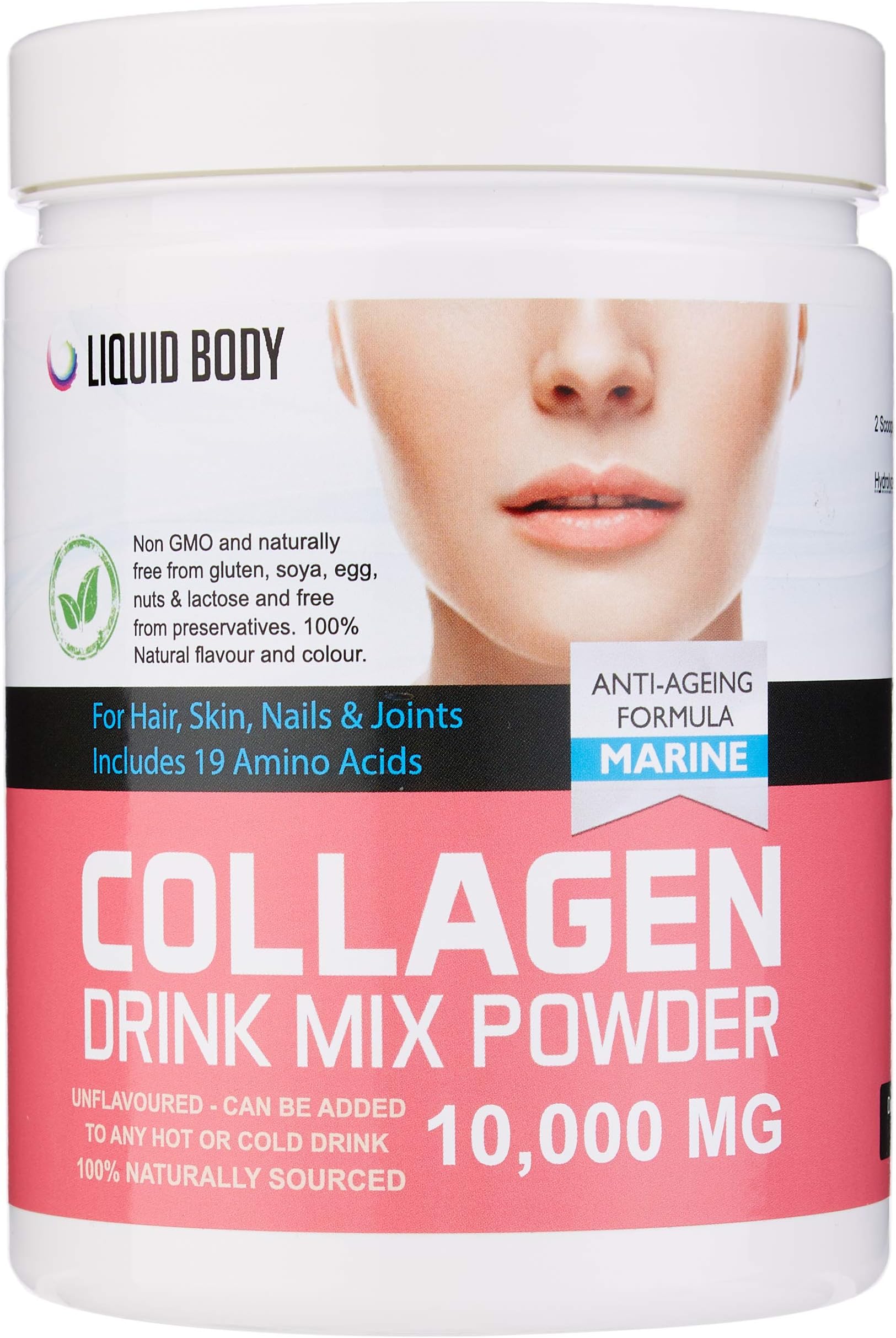 Premium Marine Collagen Supplements Powder Peptides (Wild Caught) - Halal, Kosher, Keto - 10,000Mg, Best Hydrolysed Protein For Skin, Nails, Hair, Joints & Gut, Stronger than capsules, 30 Day Tub 300G