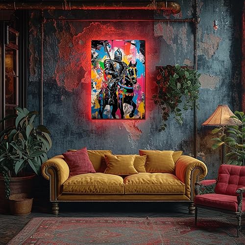 Miniatura 444 de ANRUOXI Graffiti - Lienzo decorativo para pared, diseño abstracto retro, pintura urbana moderna, póster de decoración de pared de zapatos para