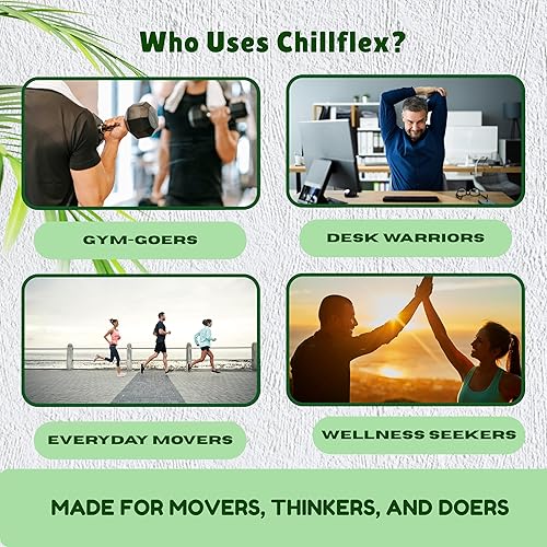 Miniatura 5 de CHILLFLEX Gel de alivio del dolor para dolores musculares, dolor articular, molestias e inflamación, acción rápida, refrescante, no grasoso con 3%