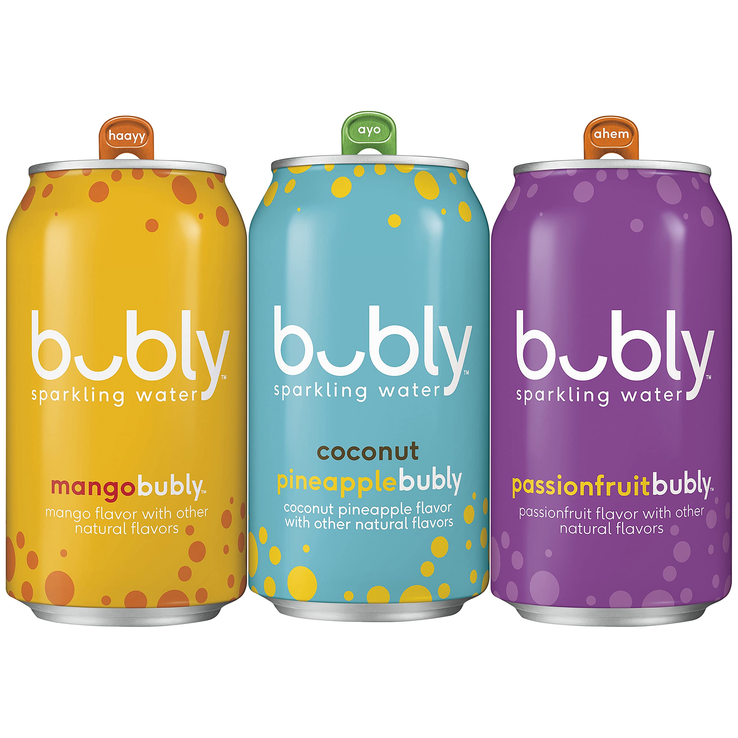 Buy bubly Sparkling Water, Sunshine & Smiles Variety Pack, 12oz Cans (18 Pack) Online at