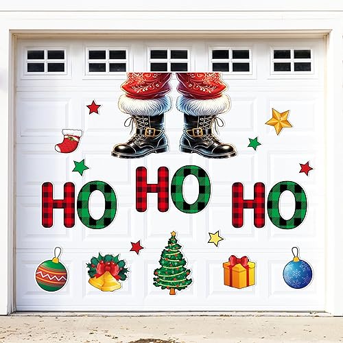 Vista 116 de 90shine 32 imanes navideños para decoración de puerta de garaje, bola de Navidad, refrigerador y cocina (rojo, verde, dorado)