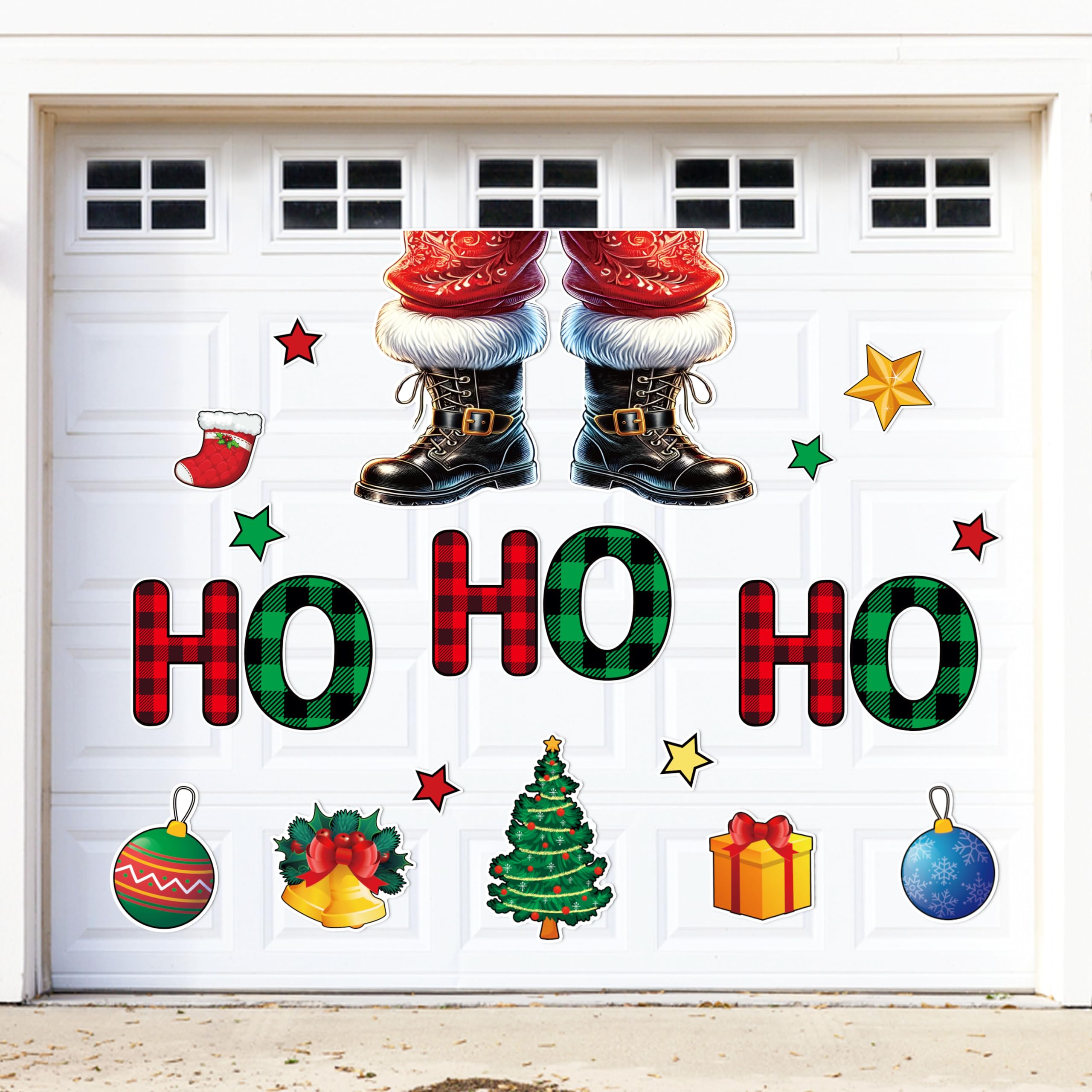 90shine Christmas Garage Door Decorations Magnets, Santa