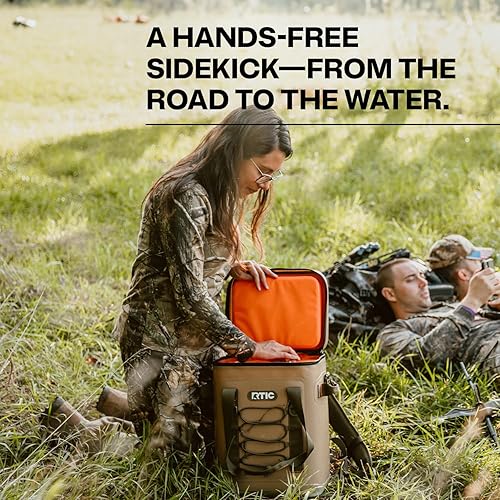 Miniatura 8 de RTIC Mochila enfriadora para 24 latas, aislada, portátil, suave, impermeable, para hielo, almuerzo, playa, bebidas, viajes, campamento, picnic,