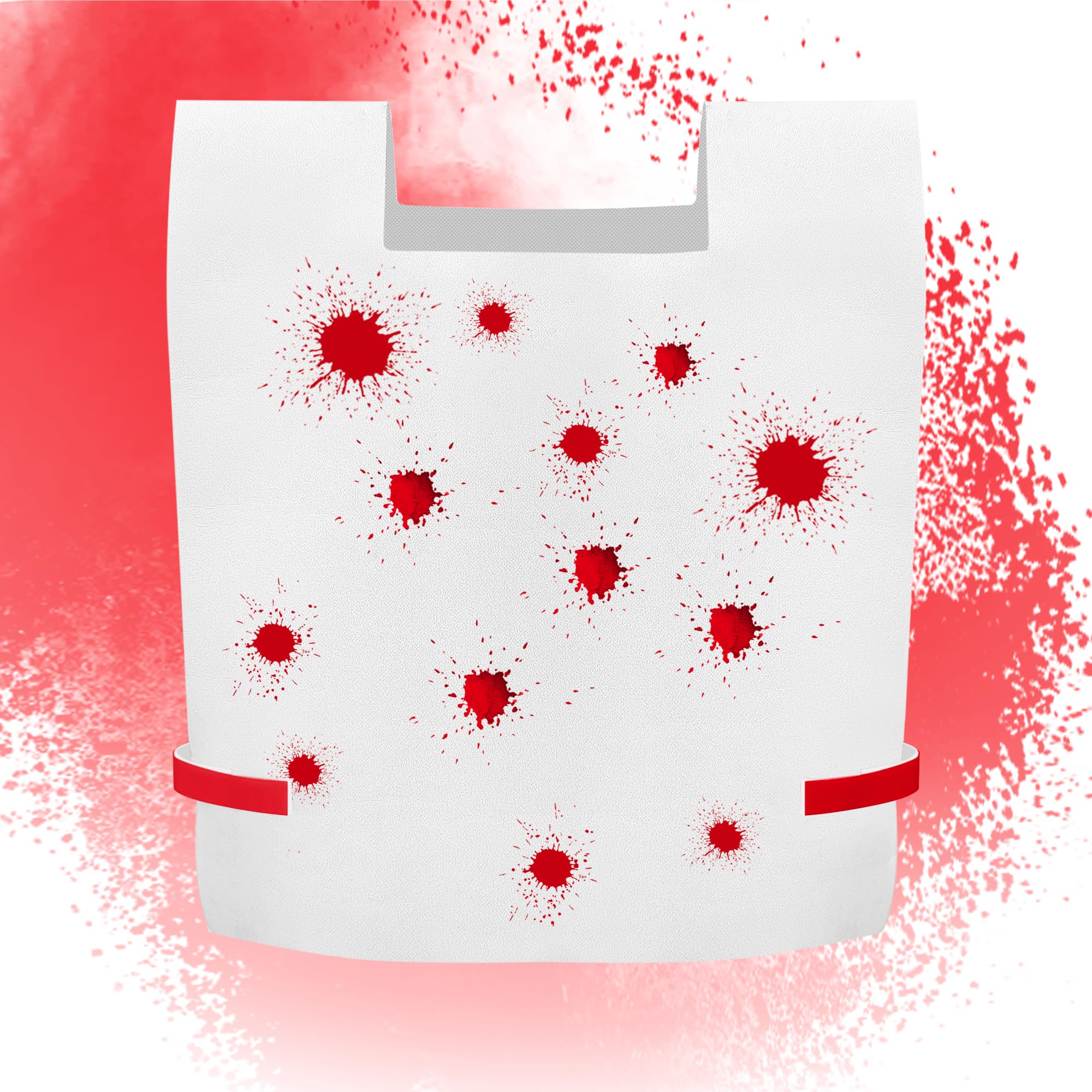 Gel Foam Blaster Vest 2 Pack, Water Gun Vest, Water Balloons Vest, Change Colors, Self-Recovery, Reusable, Splash Color Tactical Vest for Outdoor Games Water Activities(RED)