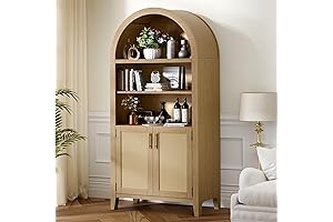 Arched Rattan Display Cabinet: Timeless Style for Your Space
