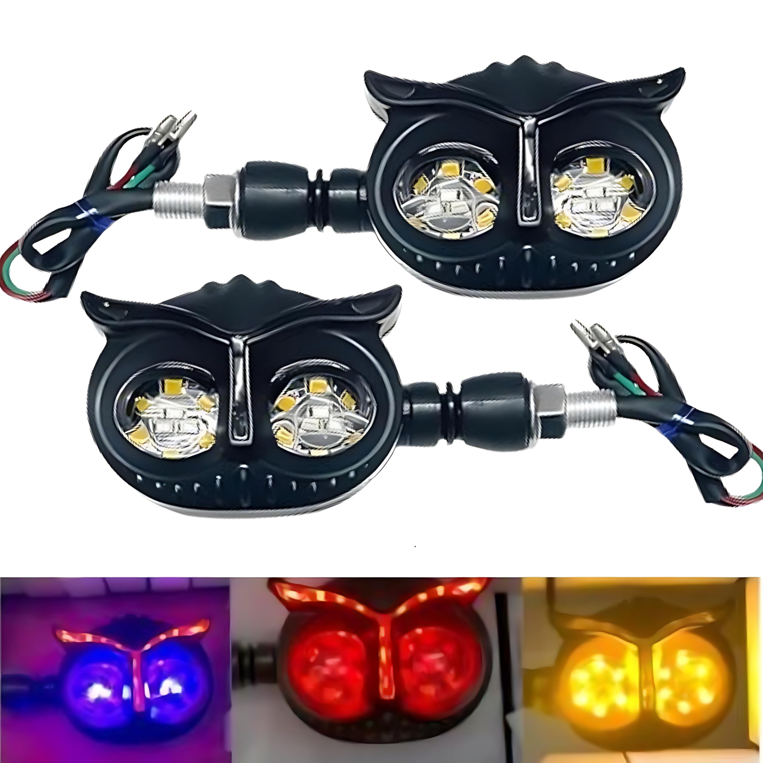 Autozap Owl-Shaped LED Bike Indicator & Brake Light: Universal Fit for All Bike Models - Bright Running Indicator Blinker for Enhanced Safety (B0CP7XCN41) Amazon Price History, Amazon Price Tracker