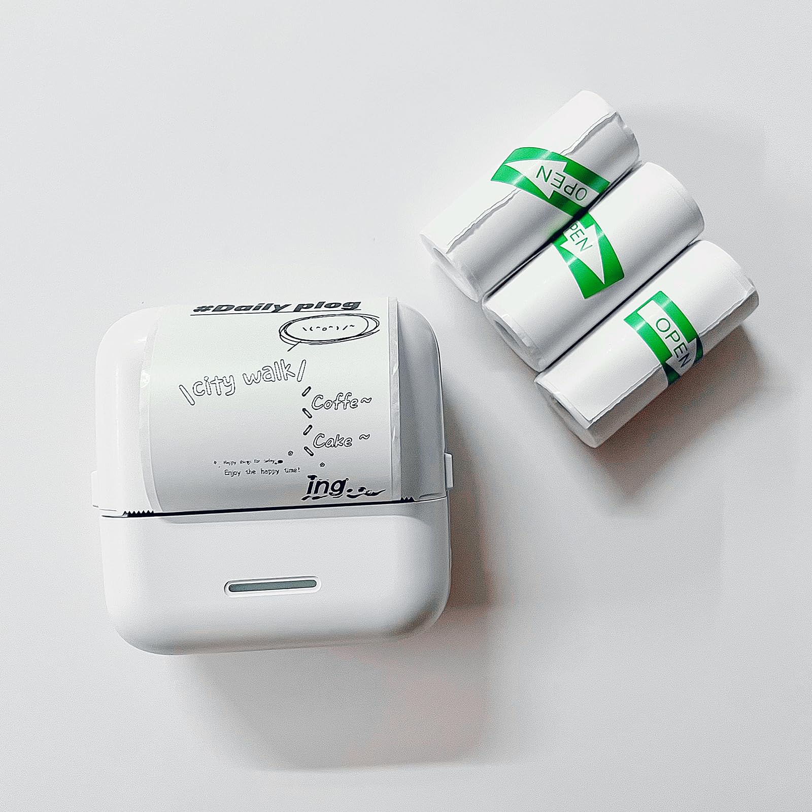 25 szt. mini papieru do drukarki, mini papier do drukarki termicznej, papier do naklejek termicznych, papier do naklejek, do zdjęć, dzienników, notatek, list rzeczy do zrobienia, 5,7 x 2,5