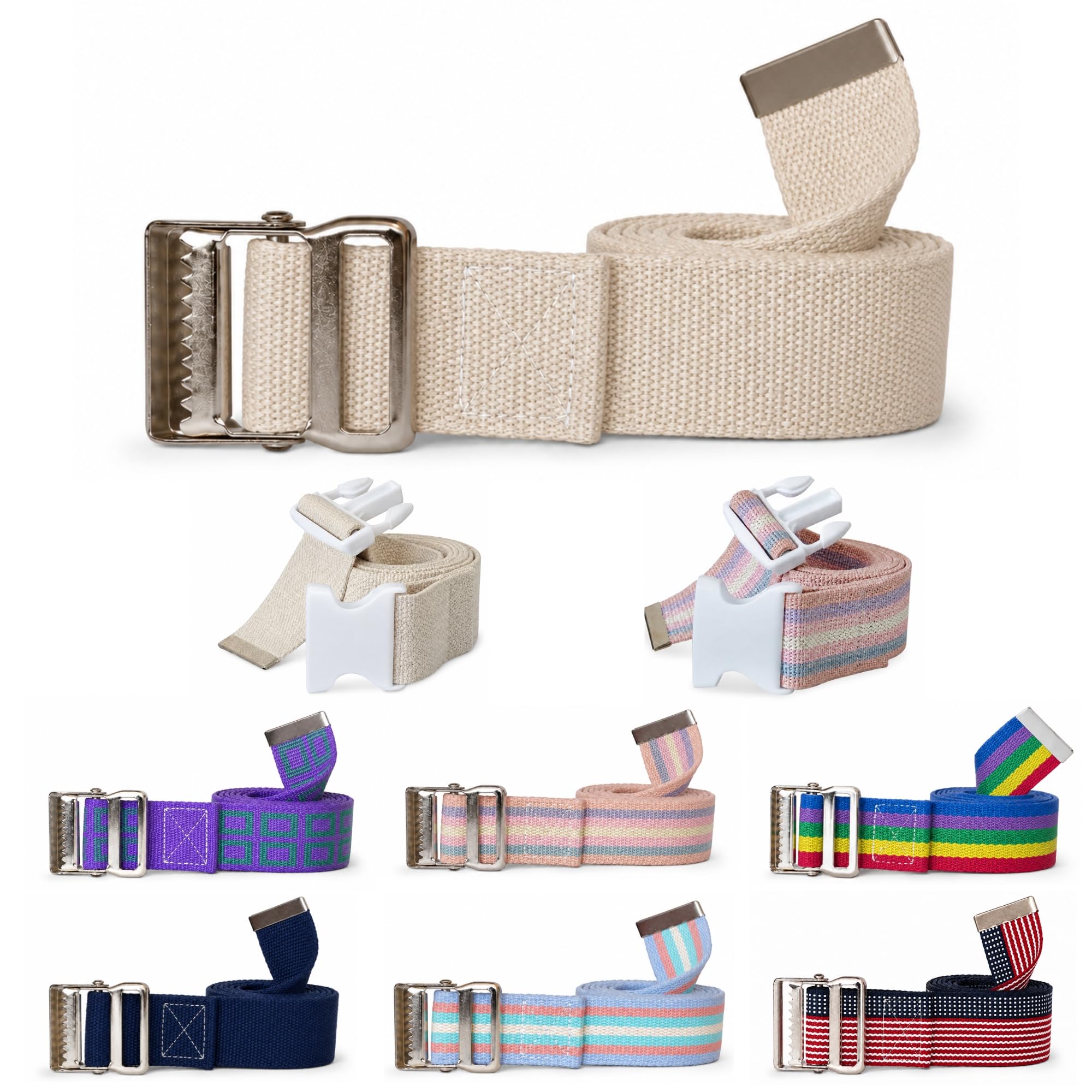 NYOrtho Plastic Buckle Gait Belt - Adjustable Machine Washable Strong and Durable Material Latex Free, Pastel, 54" — Amazon image 14