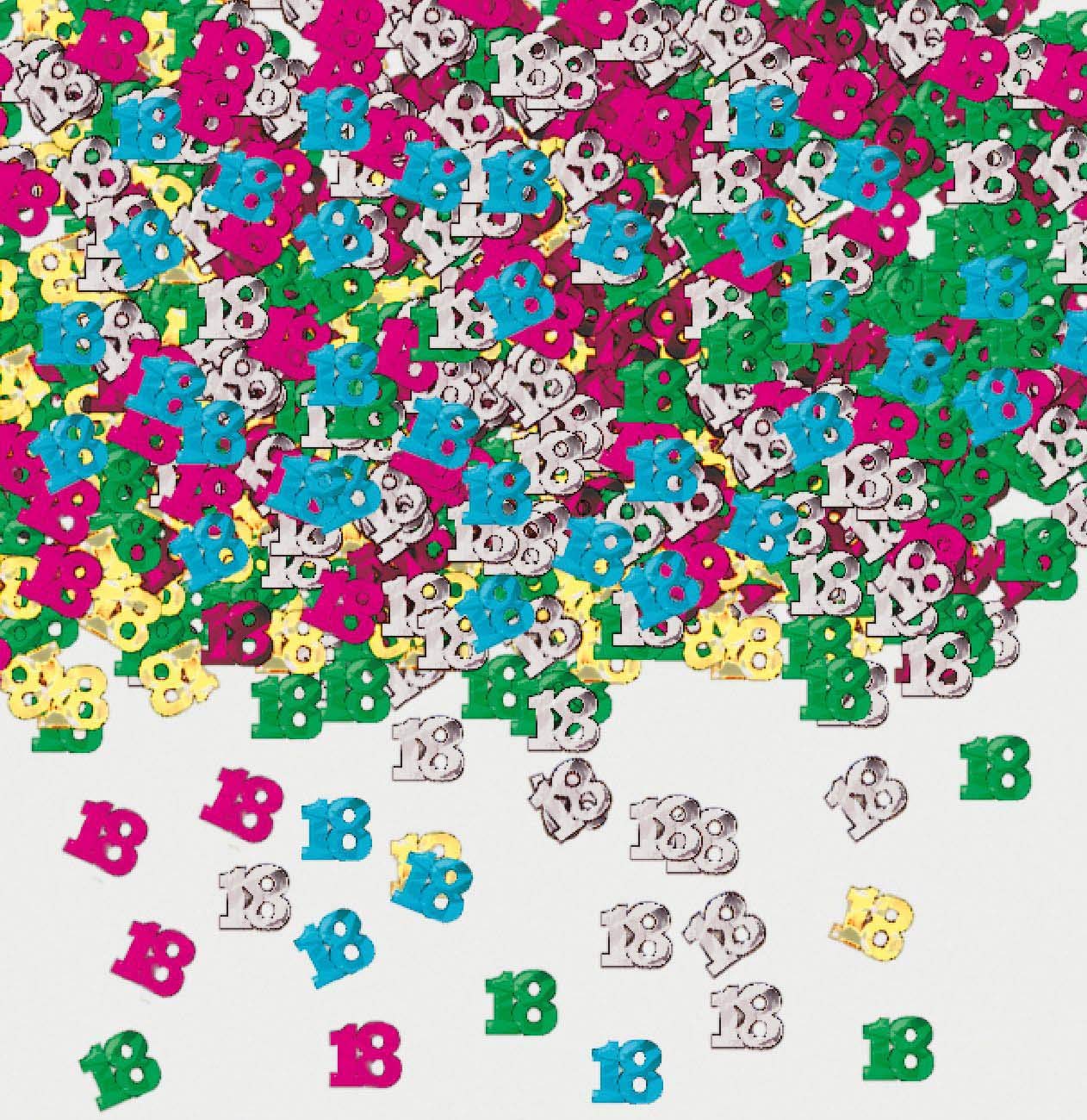 Amscan 14 g Number 18 Metal Confetti Party Accessory