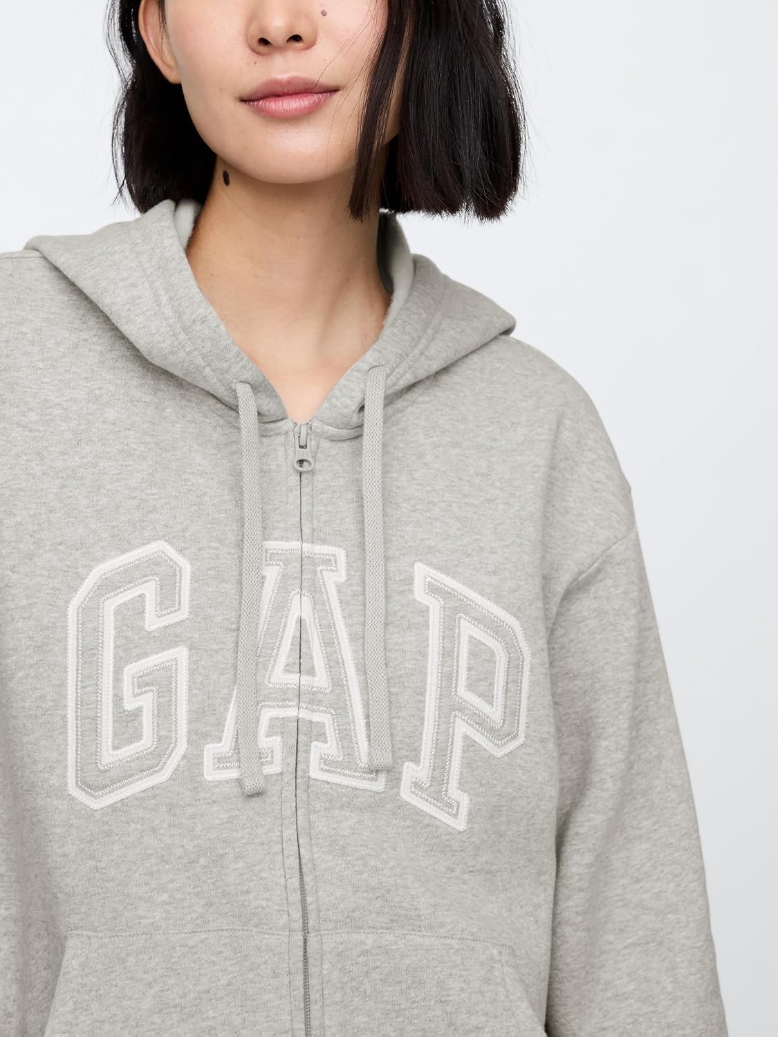 GAP womens Logo Hoodie Hooded Full Zip Sweatshirt - Image 4