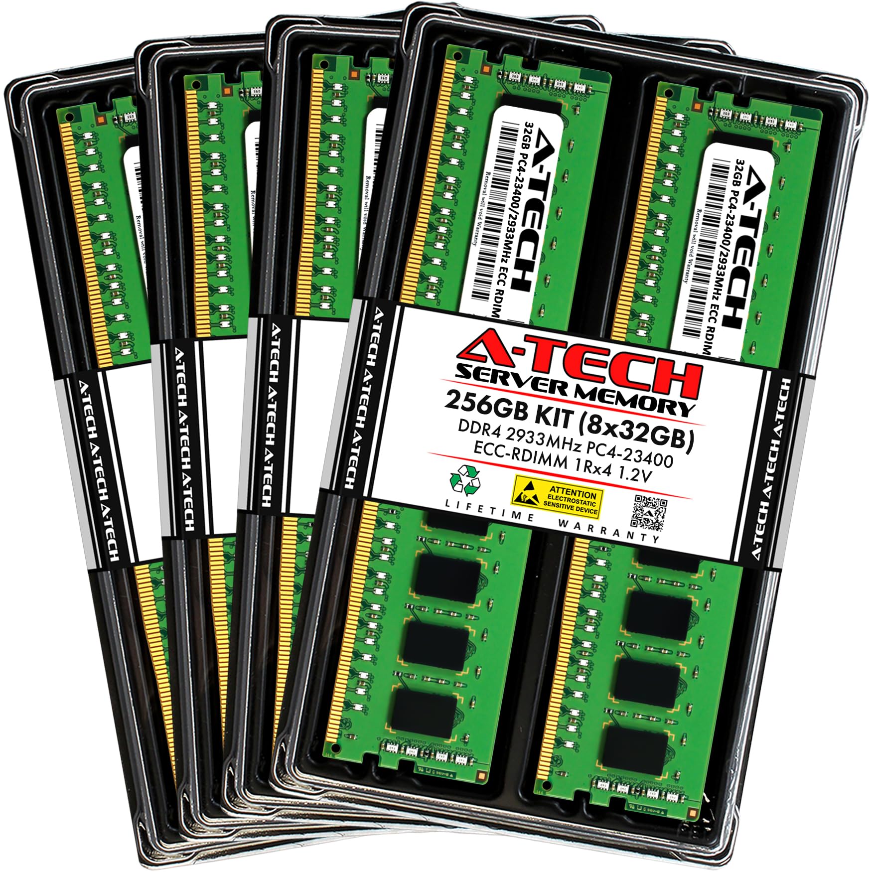 A-Tech 64GB Kit (2x32GB) DDR4 2666MHz PC4-21300 ECC RDIMM 2Rx4 Dual Rank 1.2V ECC Registered DIMM 288-Pin Server & Workstation RAM Memory Upgrade Modules (A-Tech Enterprise Series) — view 27