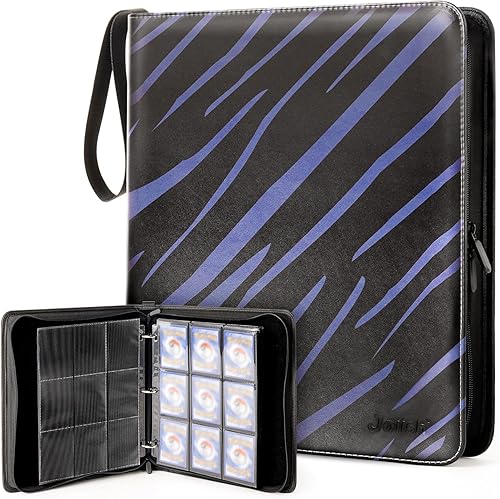 Joiish Carpeta de tarjetas de 900 bolsillos para tarjetas Pokémon, soporte de 9 bolsillos de carga lateral, álbum de tarjetas de juego y deportes,