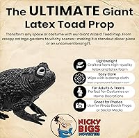Vista 2 de Nicky Bigs Novelties Figura de estatua de rana grande de goma gigante de 10 pulgadas de largo