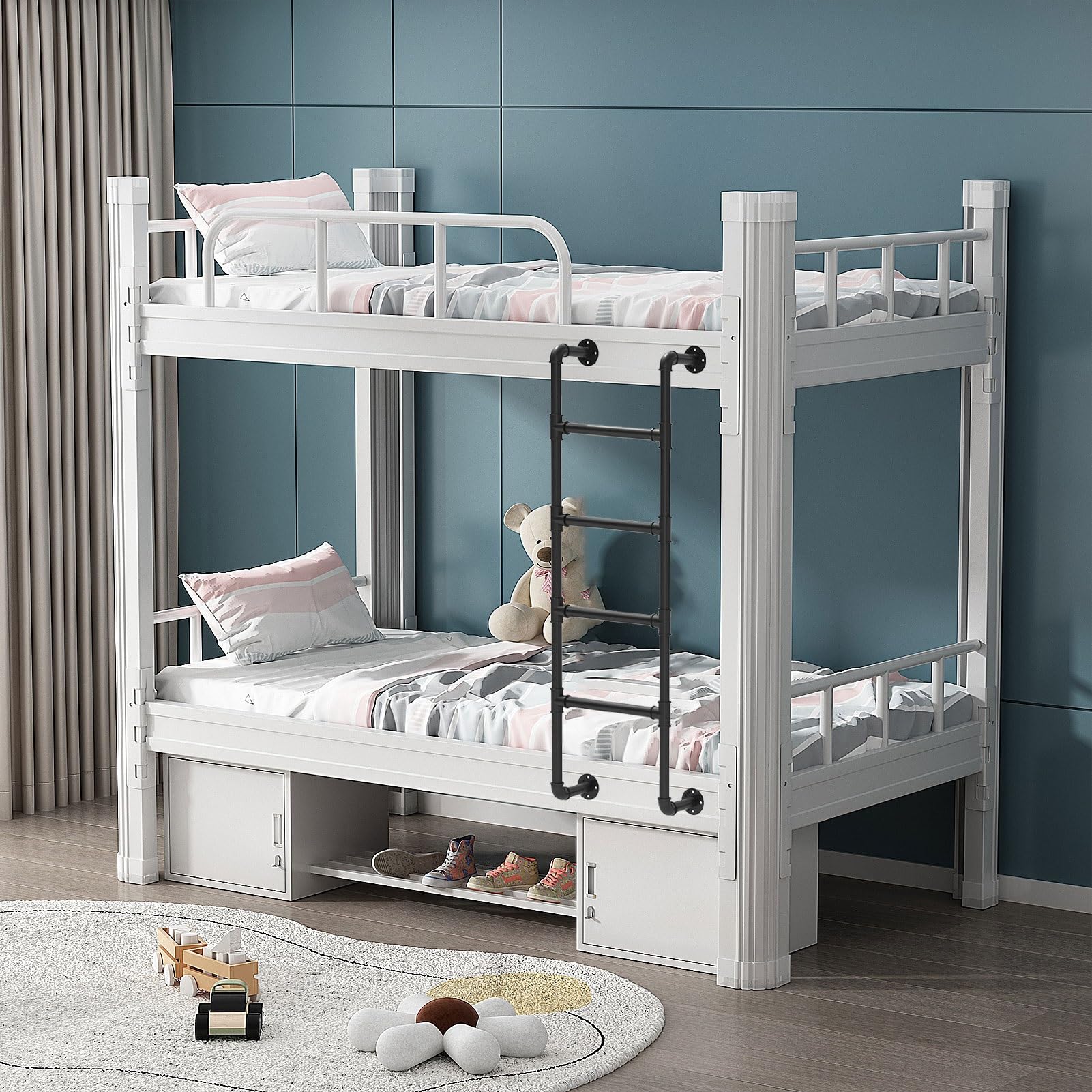 Escalera para literas, resistente, para colgar en la pared, para techos interiores y exteriores de vehículos recreativos, de 1,2m 1,5m 1,8m 2,1m 2,4m 2.7m 300cm de altura, escalera de entrada y salida