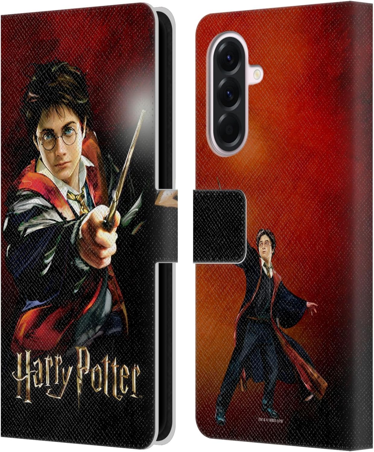 Head Case Designs Officially Licensed Harry Potter Harry Portrait Prisoner of Azkaban II Leather Wallet Case Compatible with Samsung Galaxy A56 5G