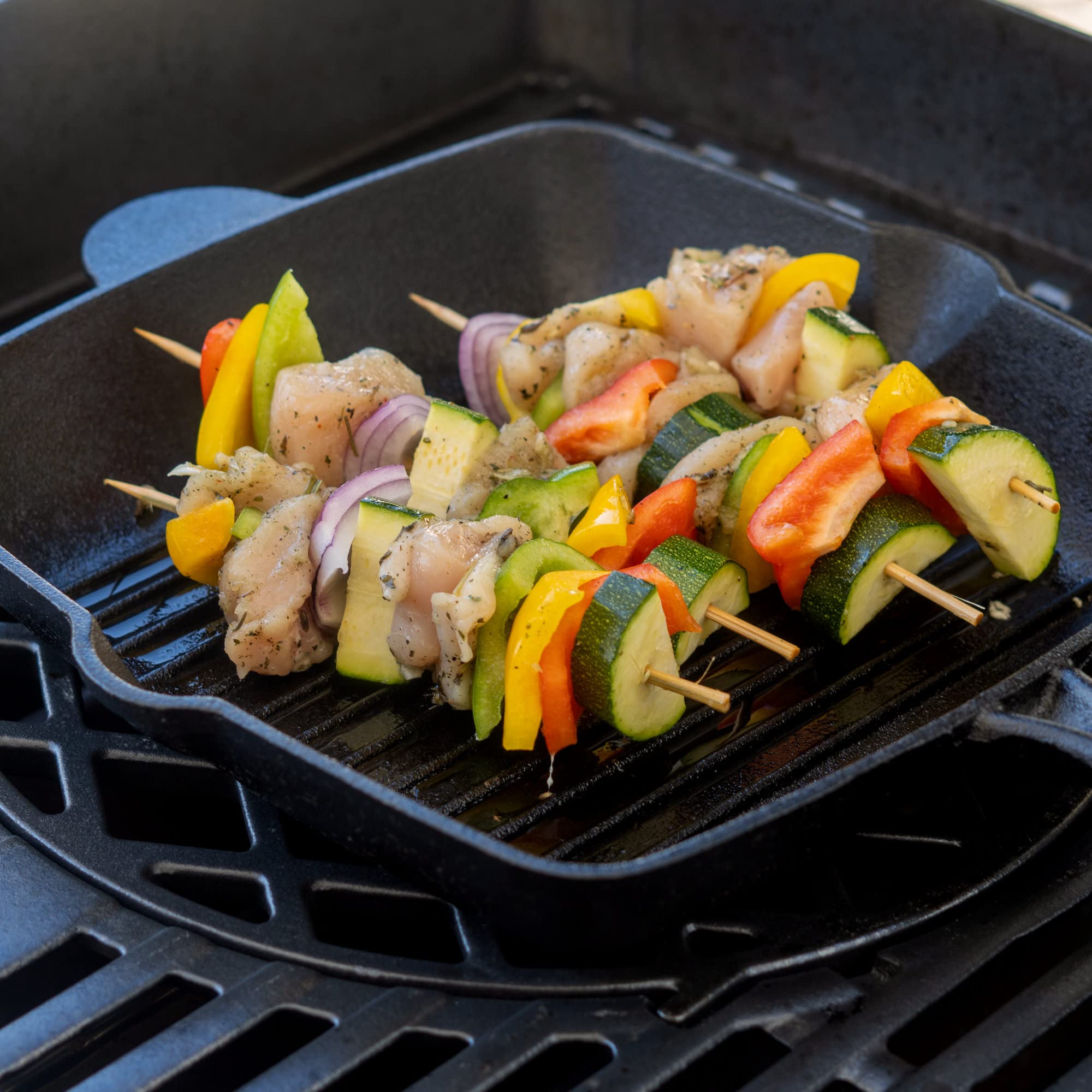 Padella Ghisa Per BBQ - Doppio Manico, Ideale Per Grigliare - Foto 3