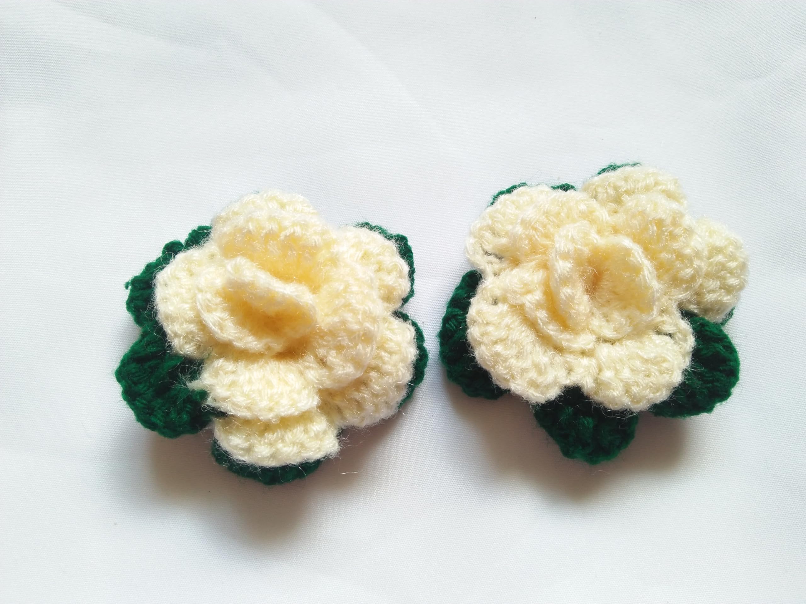 Crochet Flower | Rose Handmade Crochet Flower Multicolor | Size -4.5cm | Combo of 10| Handmade by Zealza (Multicolor 2) 4