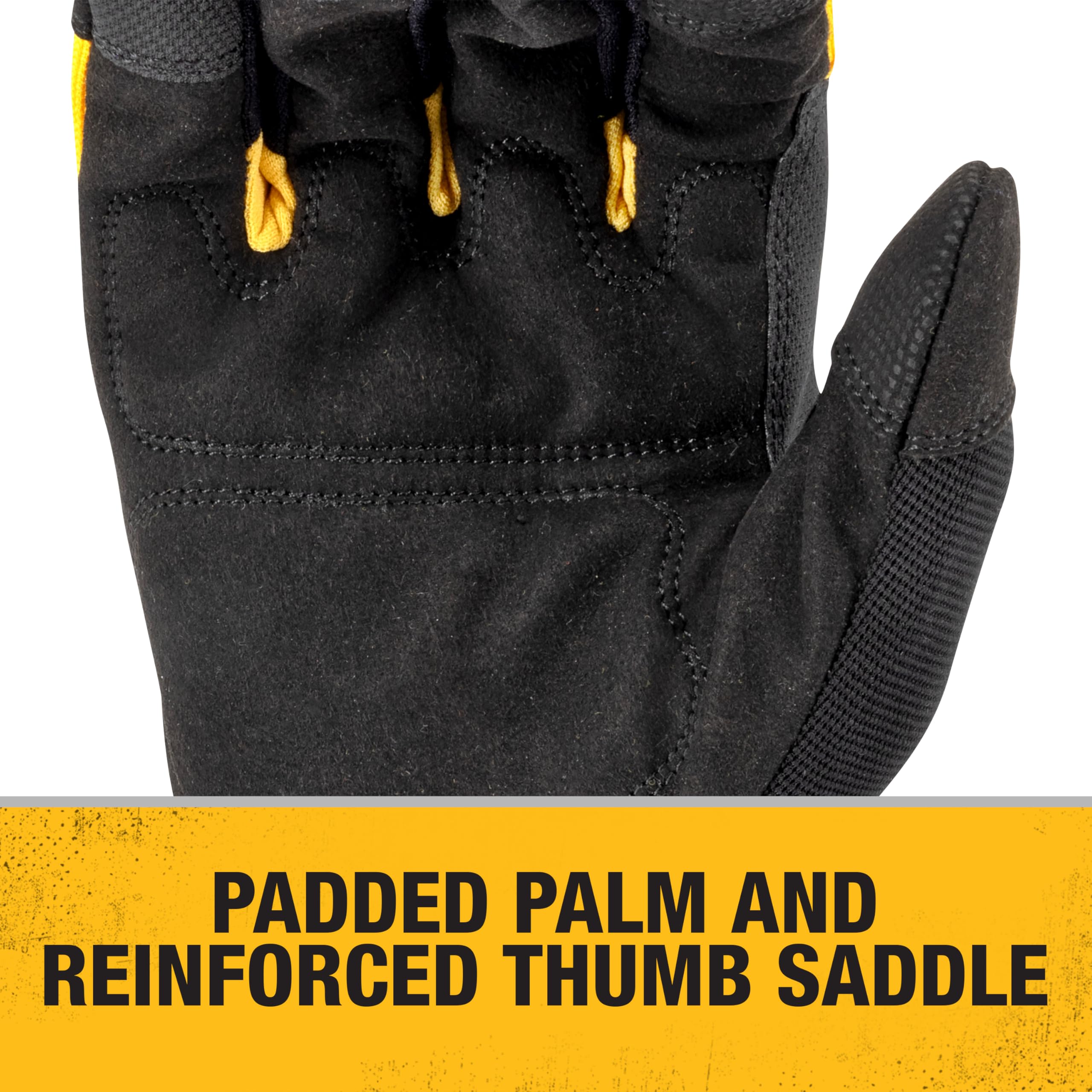 DEWALT DPG749 - Guante unisex con forro Thinsulate de 40 g para clima frío con palma acolchada, nudillos y pantalla táctil, color amarillo y negro, talla XL