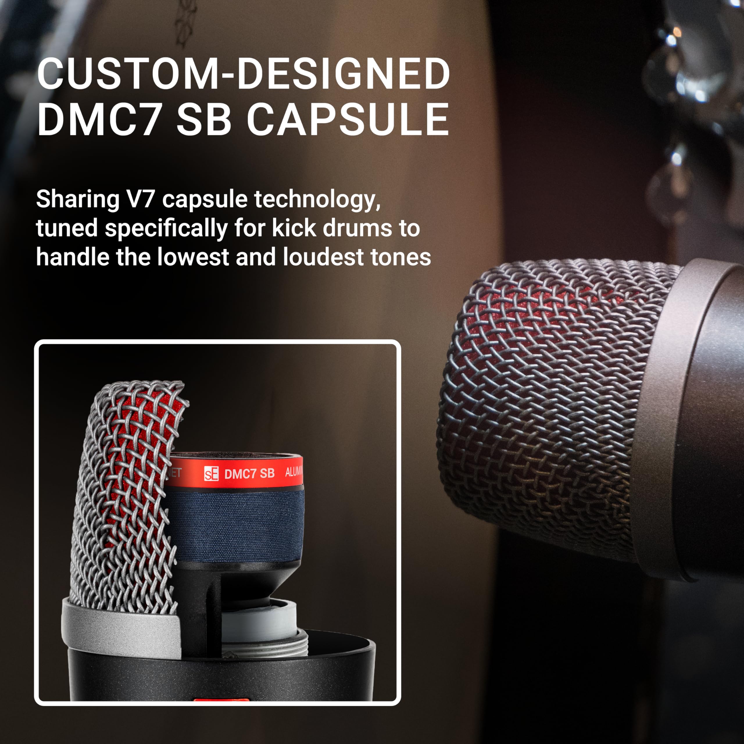 Amazon.com: SE ELECTRONICS V Kick Drum Mic - Compact Dynamic
