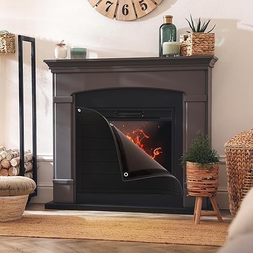 Cubierta y manta para chimenea, tapón negro para pérdida de calor y ahorro de energía, bloqueador de aire para chimenea interior, cubierta de