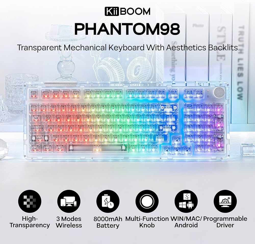 Amazon | KiiBoom Phantom 98 ホットスワップ対応クリスタルガスケット