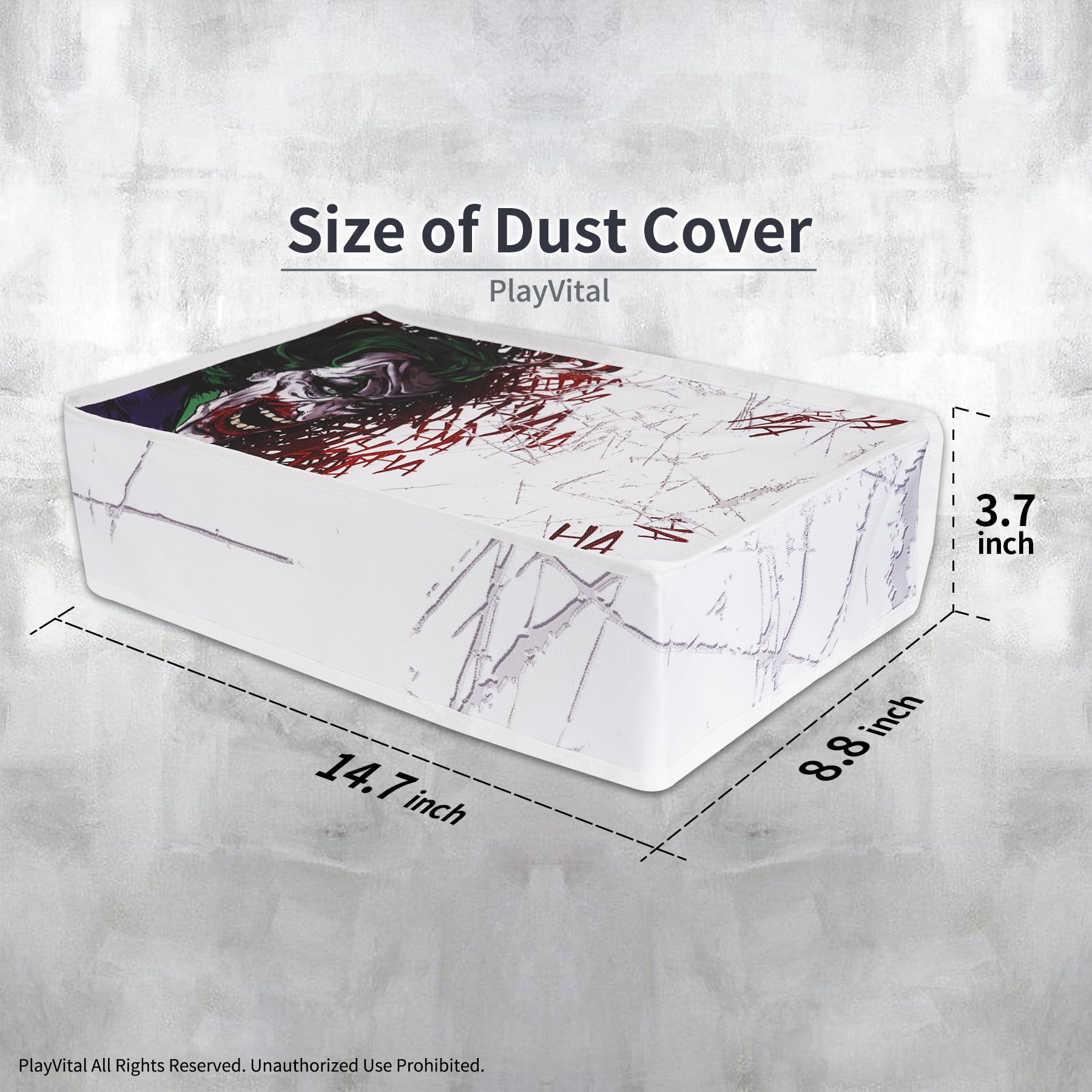 PlayVital Cover Antipolvere per ps5 Slim Disc Edition,Copertura Orizzontale Protettiva Impermeabile in Nylon per ps5 Slim Digitale Console,HAHAHA
