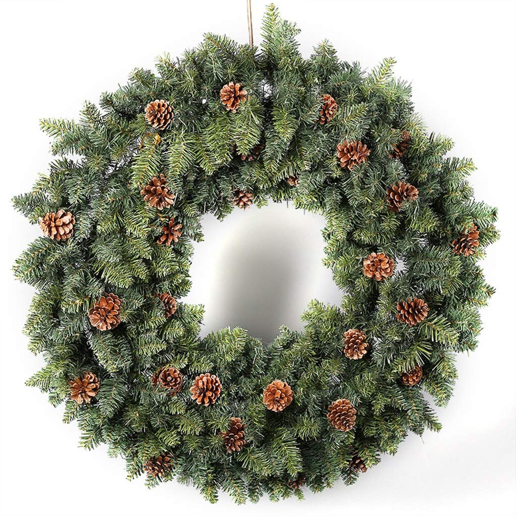 Christmas wreath 90cm Green Christmas Circle Artificial Christmas Wreath Christmas Hotel Shopping Mall Ornaments Decorative Collection Welcome wreaths for front door all year round