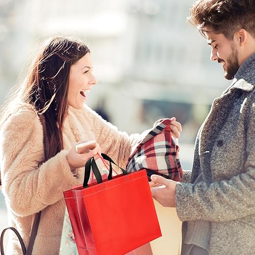 Miniatura 5 de Moretoes 16 bolsas de regalo grandes con asas, coloridas bolsas de regalo, bolsas de regalo a granel para cumpleaños, fiestas, compras y eventos (13