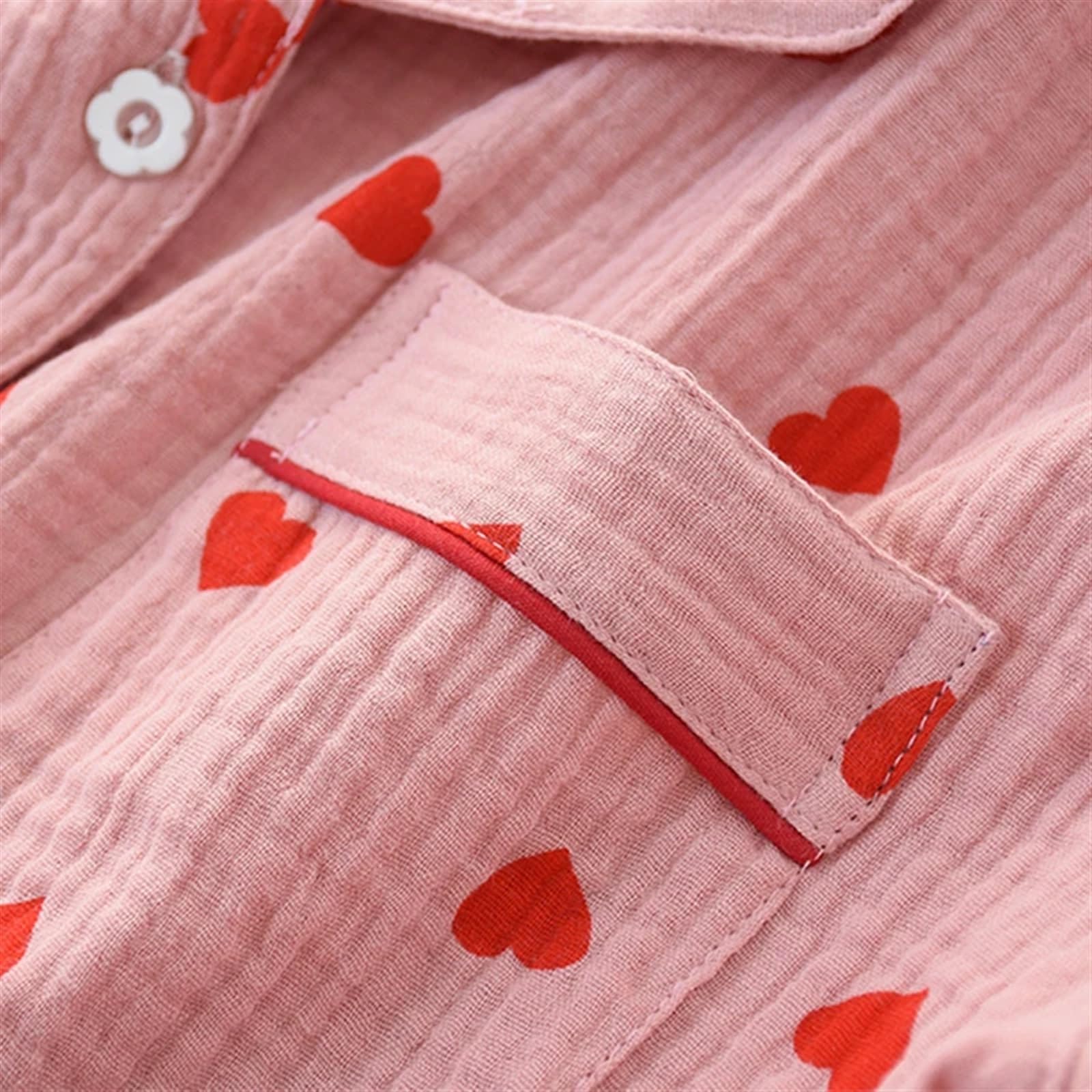Pijamas de Mujer Conjuntos de Pijamas de otoño for Mujer, Ropa for el hogar, Pijamas de algodón Estampados, Ropa de Dormir for Mujer, Ropa de casa(Yellow,L)