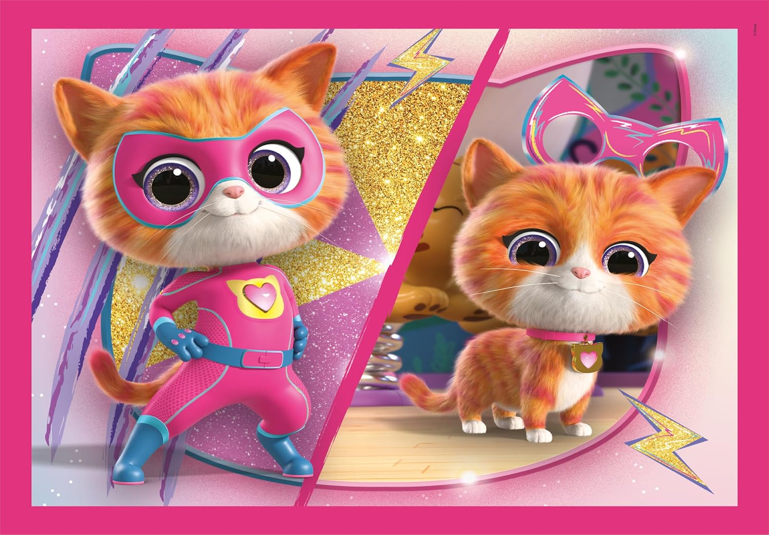 Clementoni - Supercolor SuperKitties 12,16,20 and 24 Pieces Children 4 Years, Cartoon Jigsaw Puzzles, Made in Italy, Multicoloured, 21531
