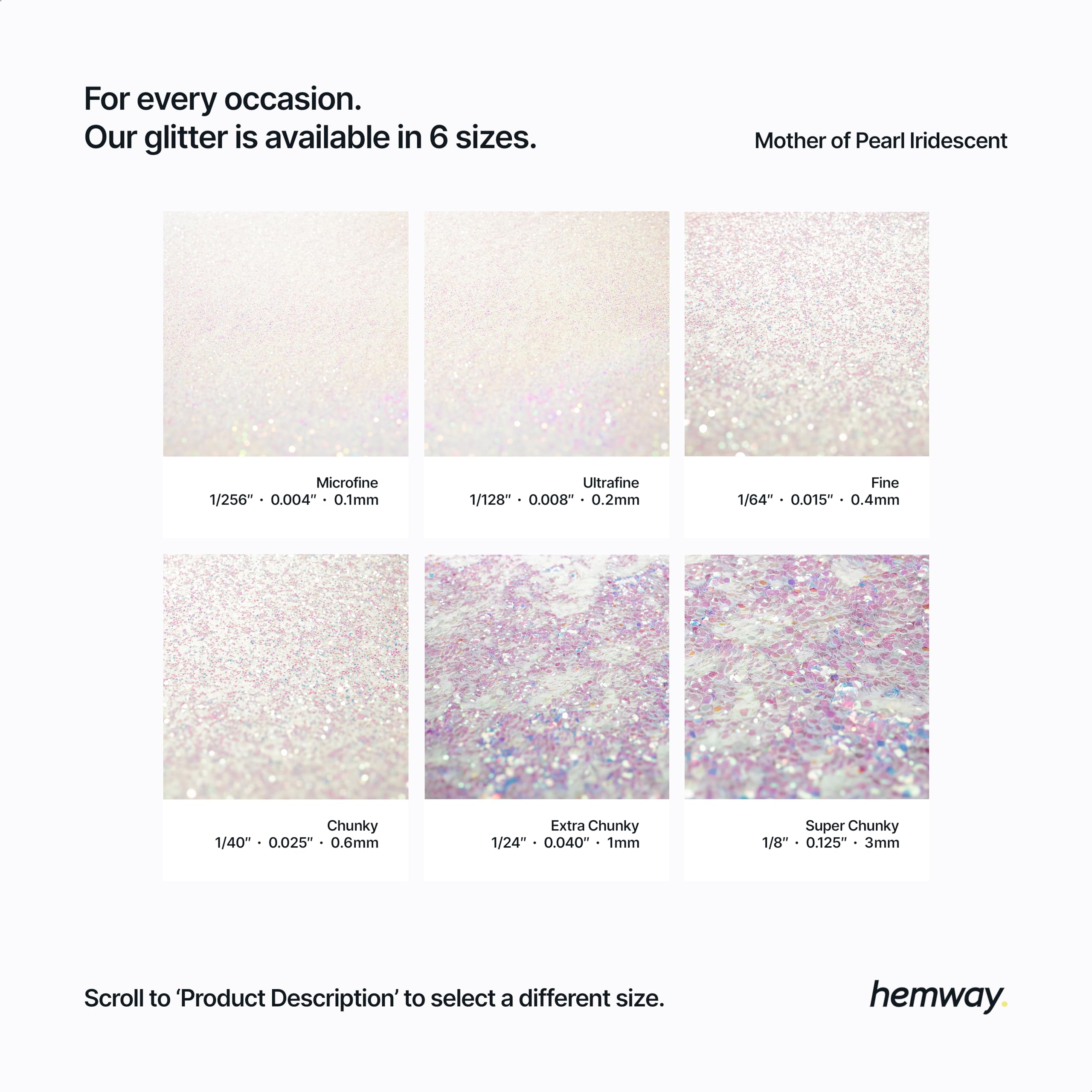 Paillettes Holographiques Fines 0.4mm Hemway - Or Rose, 100g - Pour DIY, Scrapbooking, Ongles, Décoration - Sans Danger Cosmétique