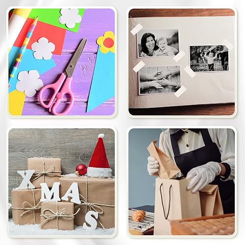 Miniatura 5 de Escritorio dispensador de cinta con 12 rollos de cinta pequeña transparente, repuestos de embalaje invisibles para envolver regalos, suministros