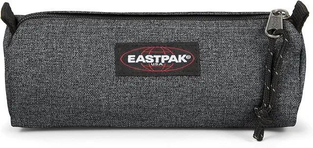 Trousse Scolaire EASTPAK BENCHMARK Single - Black Denim Gris, Grand Compartiment
