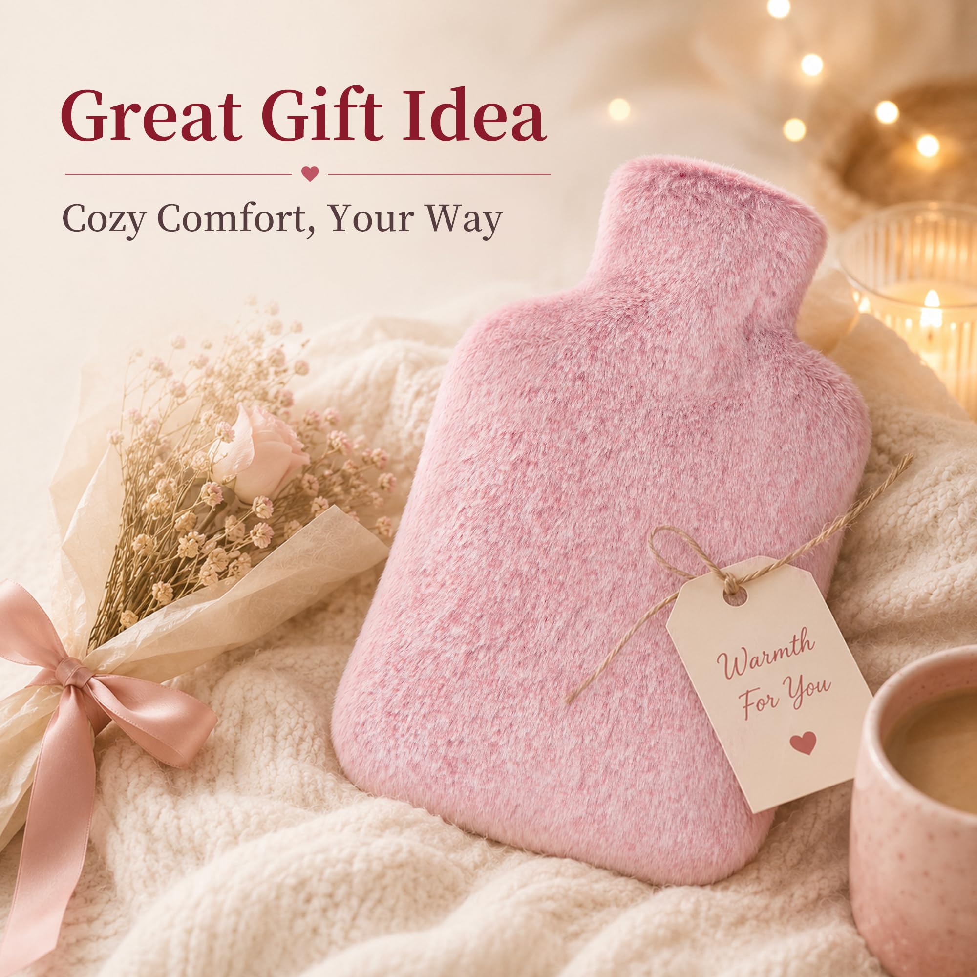 Luxury Hot Water Bottle - Pain Relief & Warmth -6 Luxury Hot Water Bottle - Pain Relief & Warmth -6