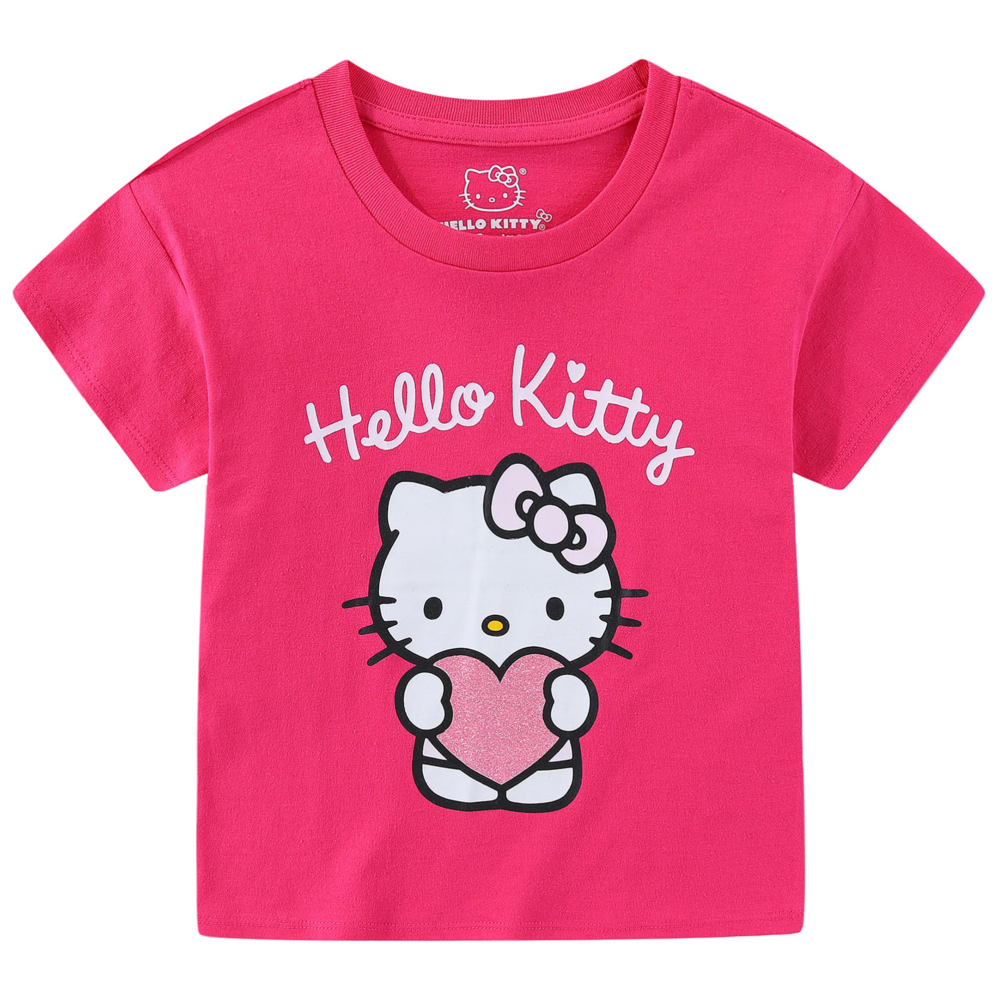 Hello Kitty Sanrio Girls Short Sleeve T-Shirt for Toddlers and Big Kids