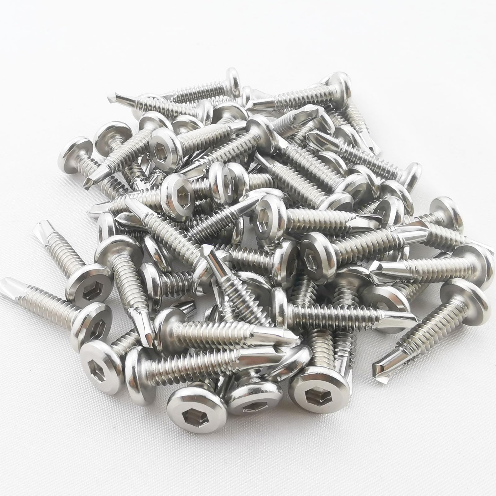 Stainless Steel Sheet Metal Screws - 60 Pack #12 x 1 -4