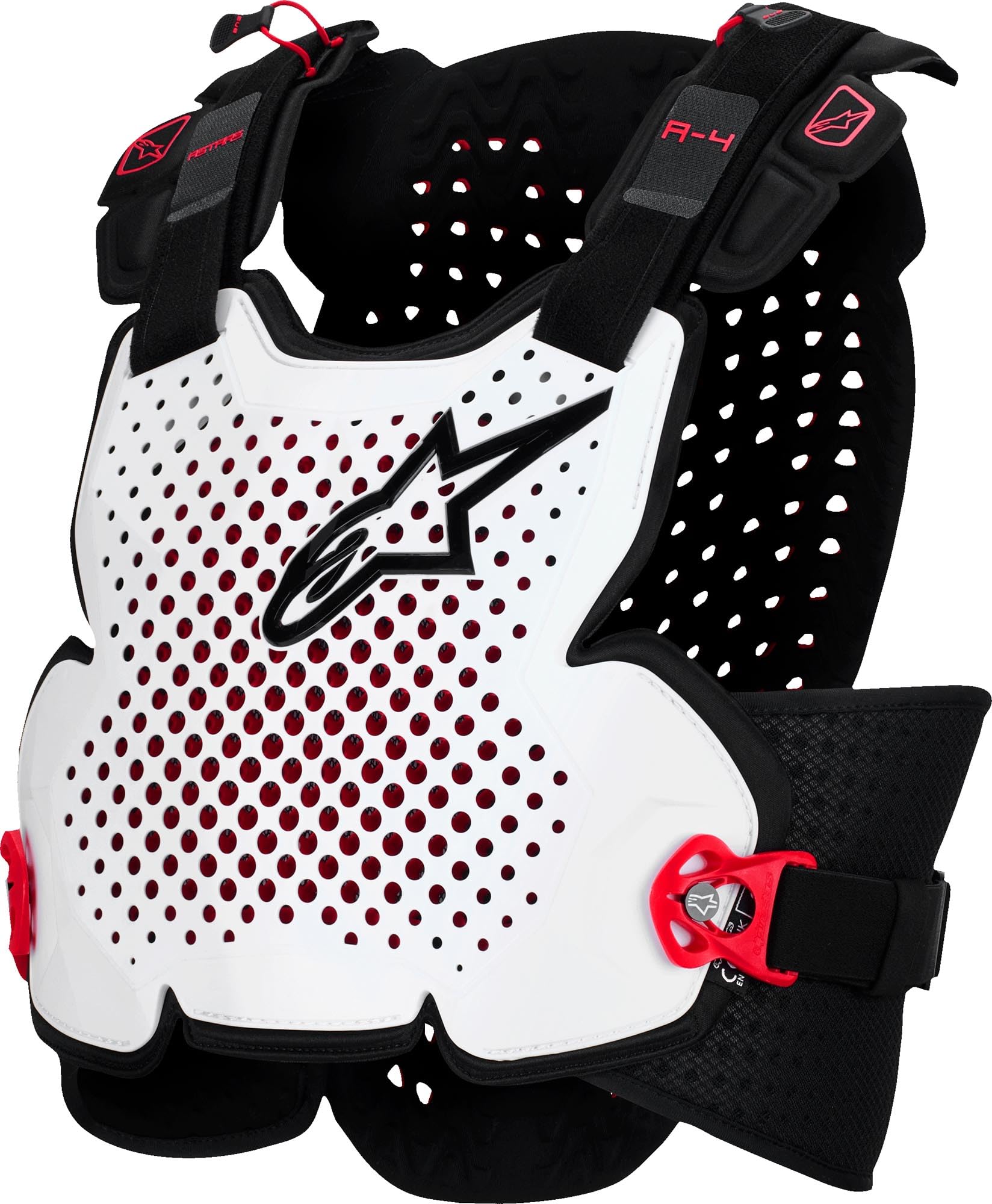 Alpinestars A-4 Plasma Roost Guard - Black/Red/White - XL/2XL