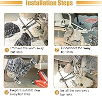 Vista 5 de X AUTOHAUX Kit de suspensión de 2 piezas de enlaces de barra estabilizadora delantera para Honda Civic 2016-2019 para Honda Insight 2019 K750865