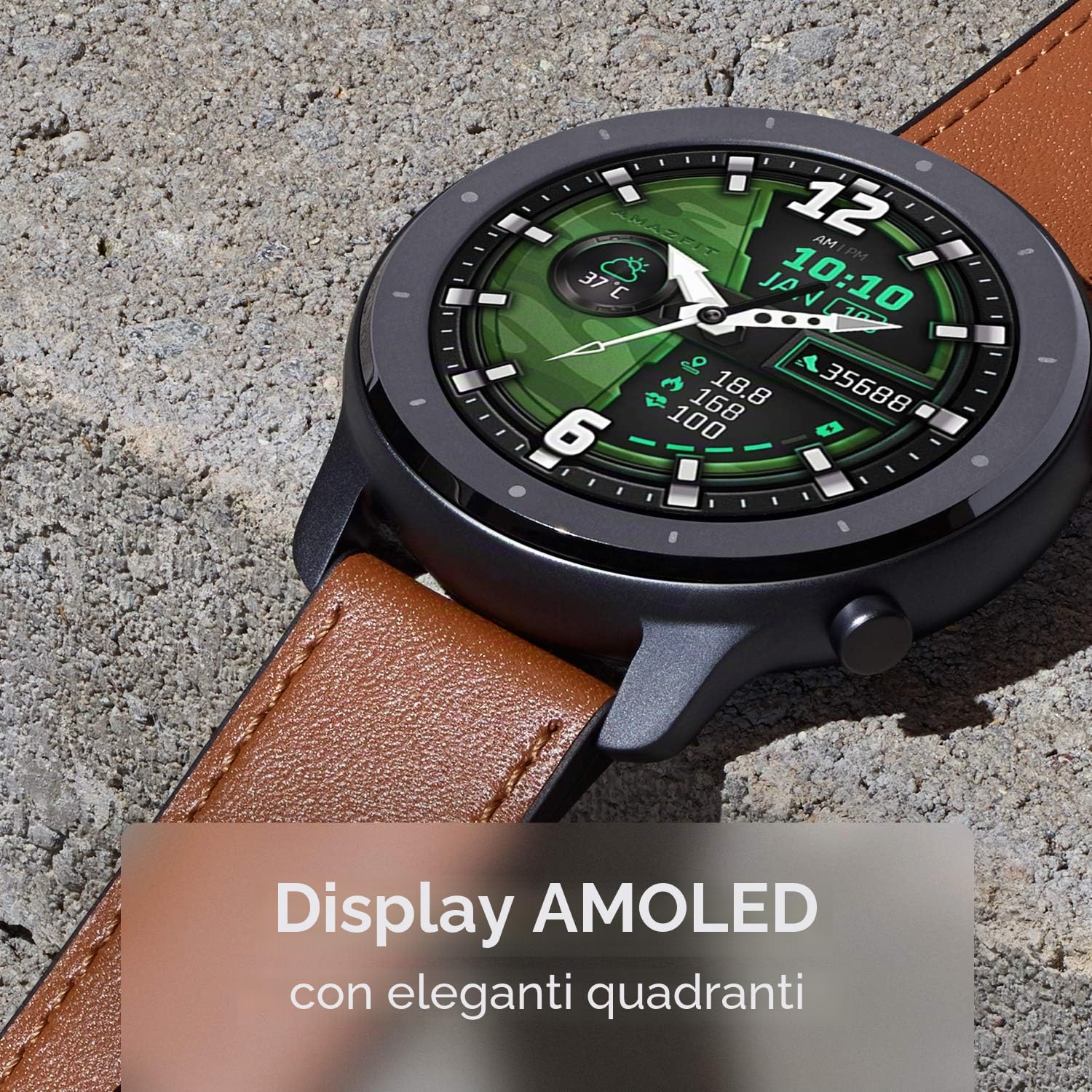 Amazfit Smartwatch GTR 47mm Orologio Intelligente Fitness Tracker 1,39 Pollici Touch Control Display a Ccolori Impermeabile 5 ATM Cronometro con GPS, Contapassi, 12 Modalità Sport per Donna Uomo