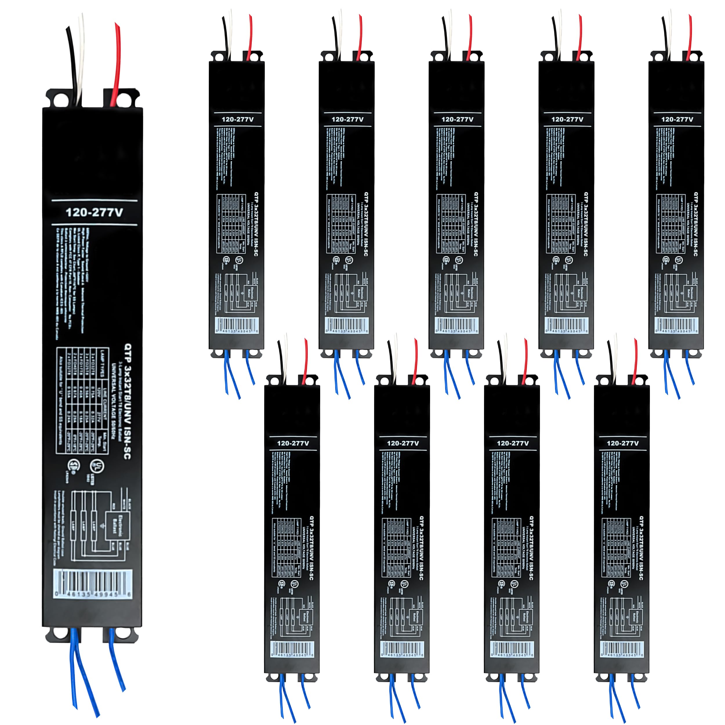 OHLECTRIC Replacement for QTP 3X32T8 UNV ISN SC T8 Ballast 10 Pack