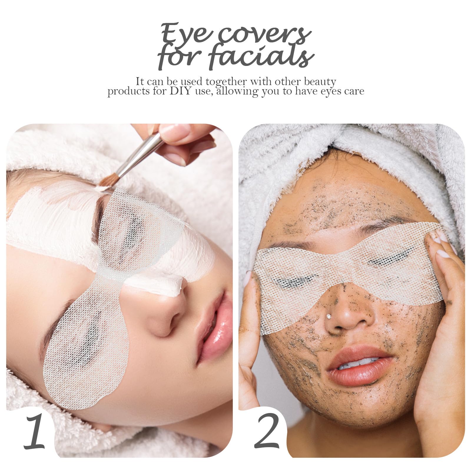 Mascarillas para Ojos DIY de Tejido Blanco, 600 Piezas