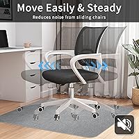 Vista 3 de SHAREWIN Alfombrilla para silla de oficina para suelo de madera dura/azulejos, alfombrilla para silla de juegos de computadora de 55"x35