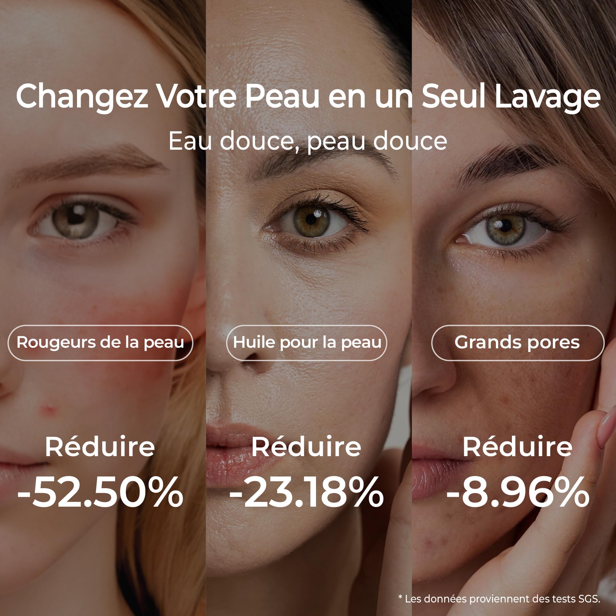 [Nouvelle Arrivée]Waterdrop Skincare Nettoyant Visage BFC2, Eau Douce pour un Nettoyage du Visage en Douceur, Nettoyage en Profondeur, Réduction du Chlore, Boost d'Hydratation, Étanche